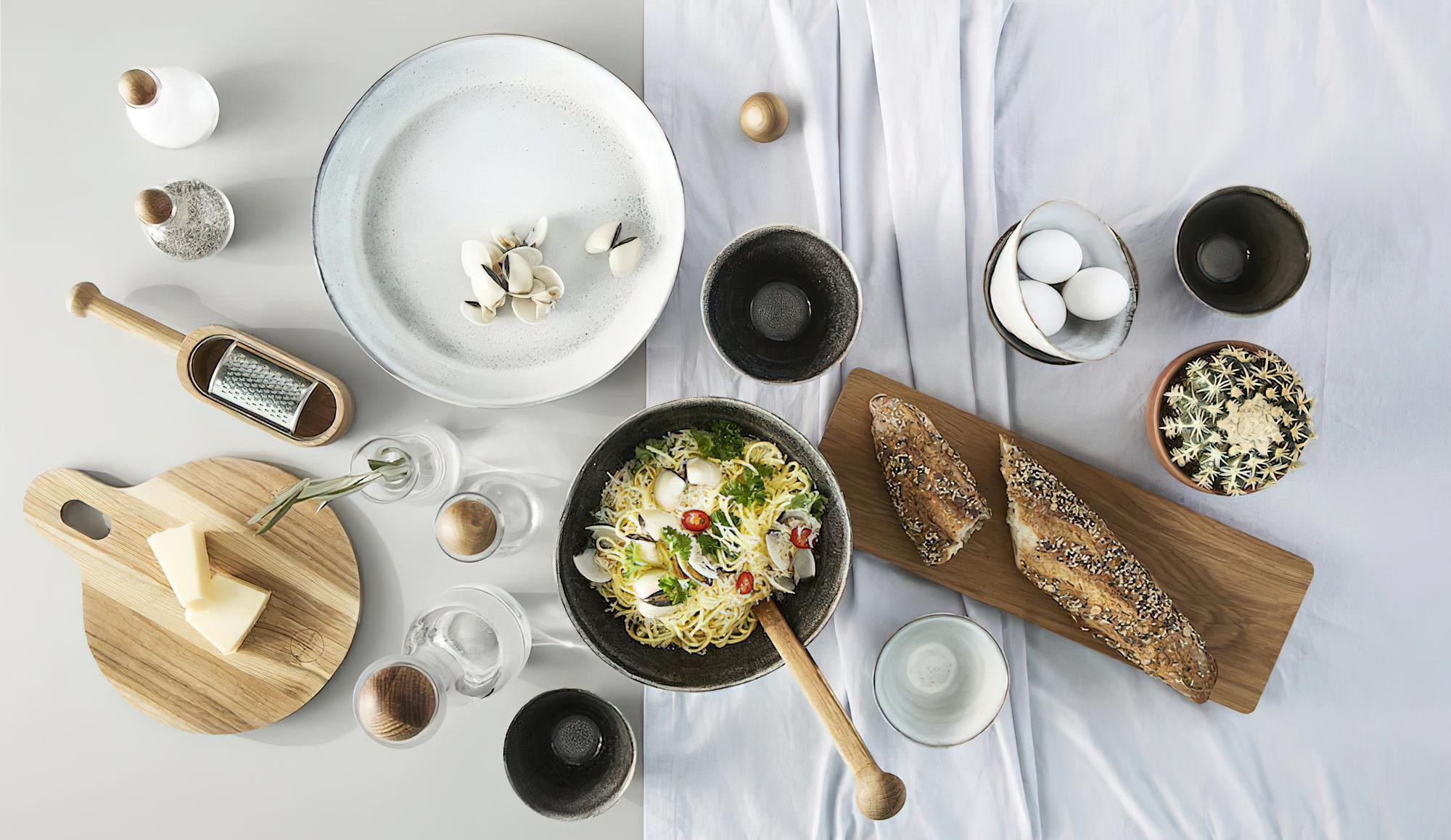 Sample tasting layout with small courses